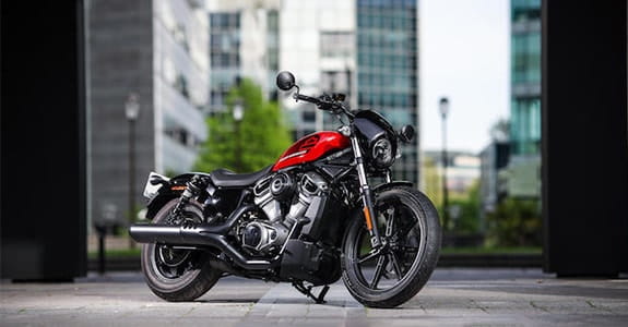 Red and black Harley Davidson motorcycle